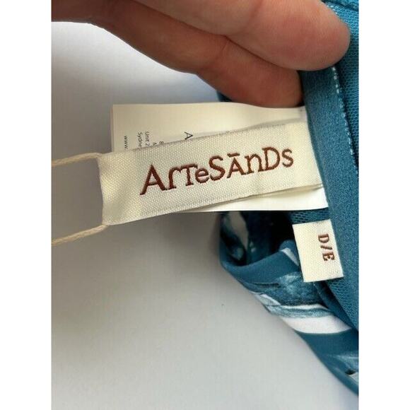 Artesands Fleur Du Champ Monet Soft Cup Bikini Top Twist Front Floral Blue 12 - Picture 5 of 8